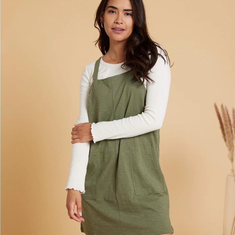 Macy Dress - Army Forest Olive Green Mini